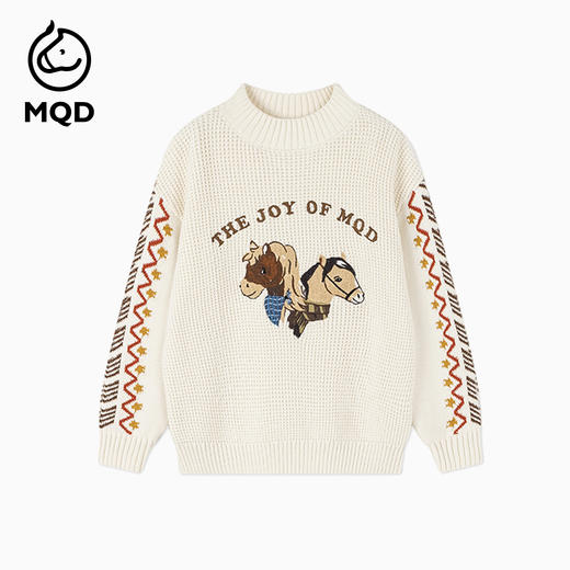 【秒2】【MQD】男童冬季肌理感保暖舒适半高领针织衫 商品图3