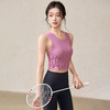 【限时秒】YOGACODE【火树银花系列】罗纹运动背心女带胸垫亲肤舒适无袖美背健身背心DS33罗纹背心 商品缩略图2