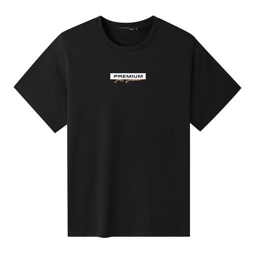 GXG男装夏季简约字母印花男士日常百搭休闲圆领纯棉短袖t恤K&C 商品图4