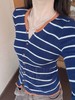 <曾小咸推荐>撞色条纹长袖T 日常139/件 活动价89.99/件！【预售款，预计3-15天发货】 商品缩略图1
