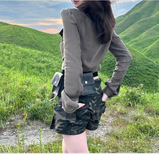 现货 迷彩派对 甜辣少女感 立体口袋工装短裤 商品图2