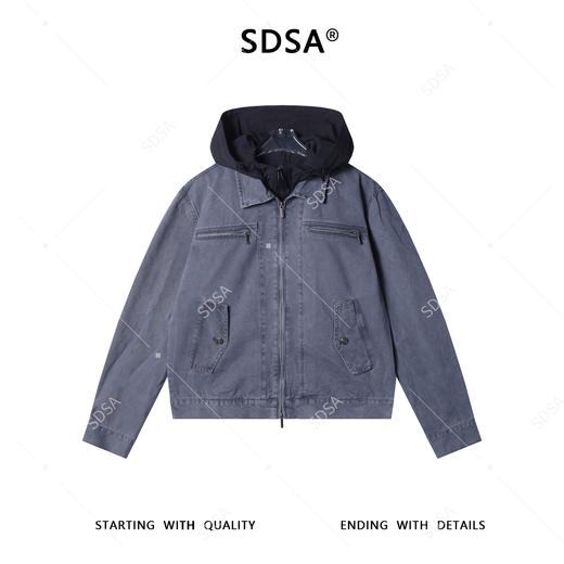 56012SDSA男士秋冬新款痞帅男装韩版度过拼接撞色连帽夹克外套百搭嘻哈 商品图1