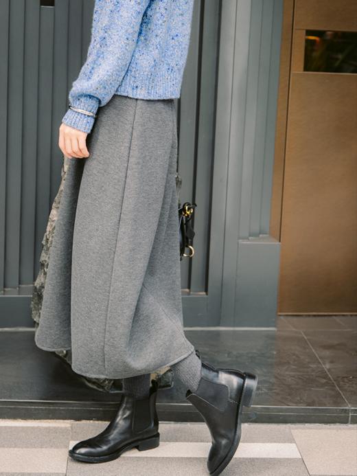 松紧腰小A立体廓形分割半裙FCG1SKT060 商品图10