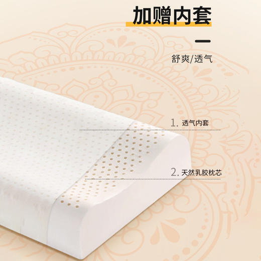 超柔安睡乳胶护颈枕 94%天然乳胶 泰国原产进口 透气舒适yc0114010 商品图1