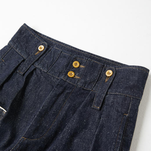 ROMI STUDIO“丹宁点缀”多口袋高腰棉点直筒垂感牛仔裤RWCAXA5385 商品图5