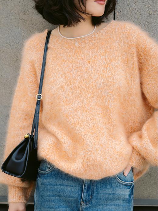 无缝一体26支纯羊毛拉绒圆领毛衫FCG1WST058 商品图13