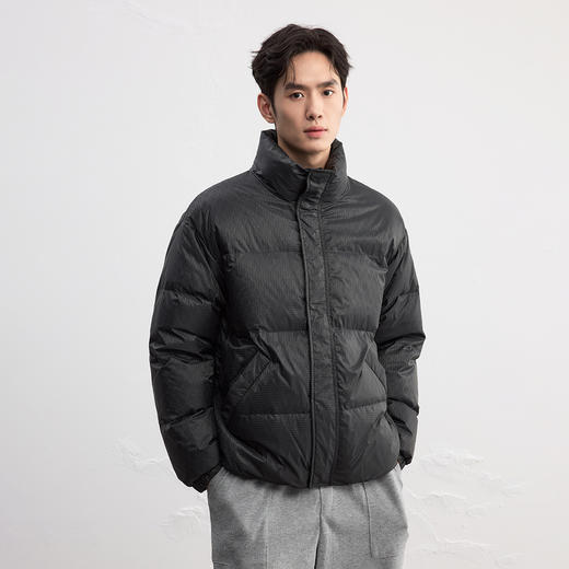 GXG男装【90鸭绒】25冬季时尚立领面包服男式短款羽绒服K&C 商品图2