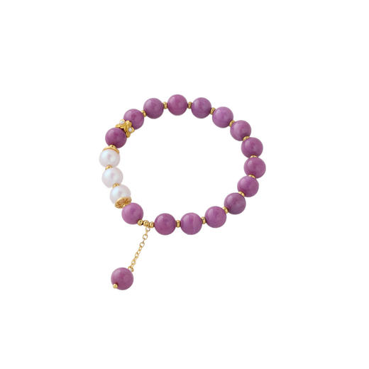 三彩2026新款紫云母贝珍珠串珠手串简约温柔优雅轻奢吊坠灵动女 商品图1