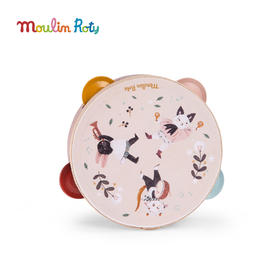 Moulin Roty 木质摇铃手鼓 雨后精灵系列 适合3岁+ 音律启蒙 节奏打击乐 雨后系列 法国品牌-715113