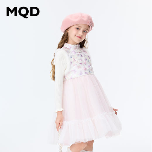 【秒2】【MQD】女童复古优雅蝴蝶印花国风无袖连衣裙 商品图2
