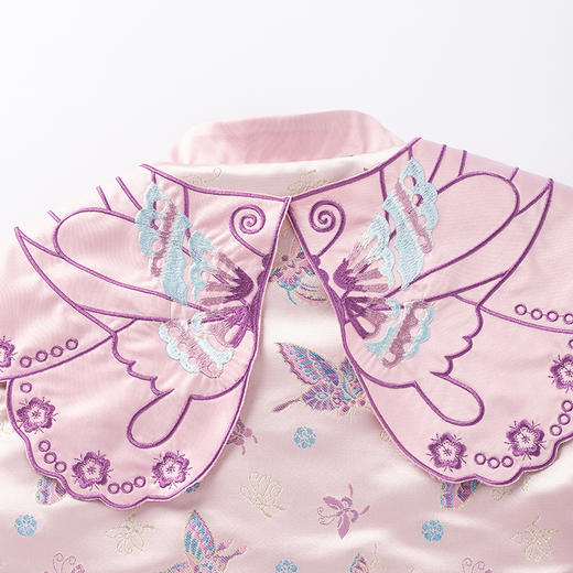 【秒1】【MQD】女童刺绣云肩国风提花精致复古立领棉衣 商品图5