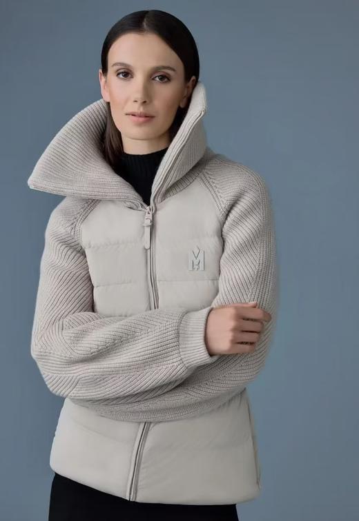 女款羊毛针织拼接收腰羽绒服zh 商品图2