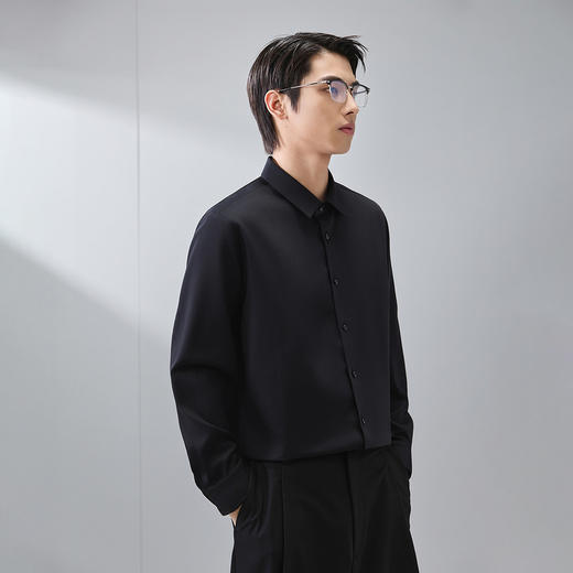GXG男装【三防科技&含莱赛尔】25春季通勤日常男式翻领长袖衬衫K&C 商品图5