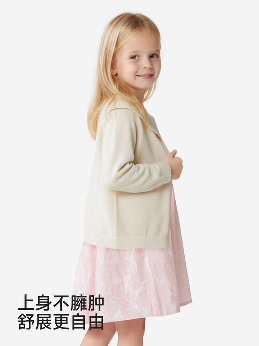 英氏童装女童针织开衫春秋薄外套新款女宝中小童上衣YRWWJ1S032A 商品图3
