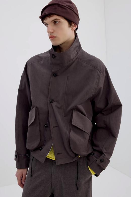 Simple Project/Y2629/棉锦立领宽松廓形夹克 商品图0