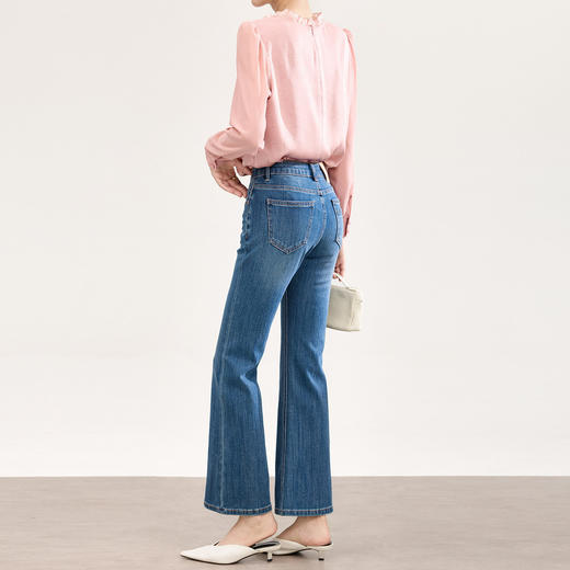 「高货wl」全新升级【铂金会员257/天猫339/差价82】(05103)洛诗琳四面弹天丝棉牛仔裤2026春季新款复古微喇超模裤 商品图1