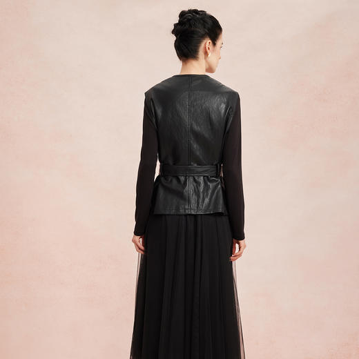 RE804斯尔丽26新款轻奢小香风马甲+网纱连衣裙名媛气质免搭配两件套 商品图6