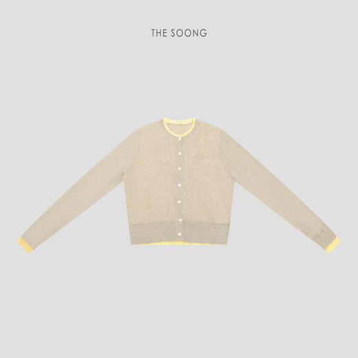 THESOONG|26s早春新款60支精纺羊毛纱机织撞色假两件毛衣HWMY8491 商品图2