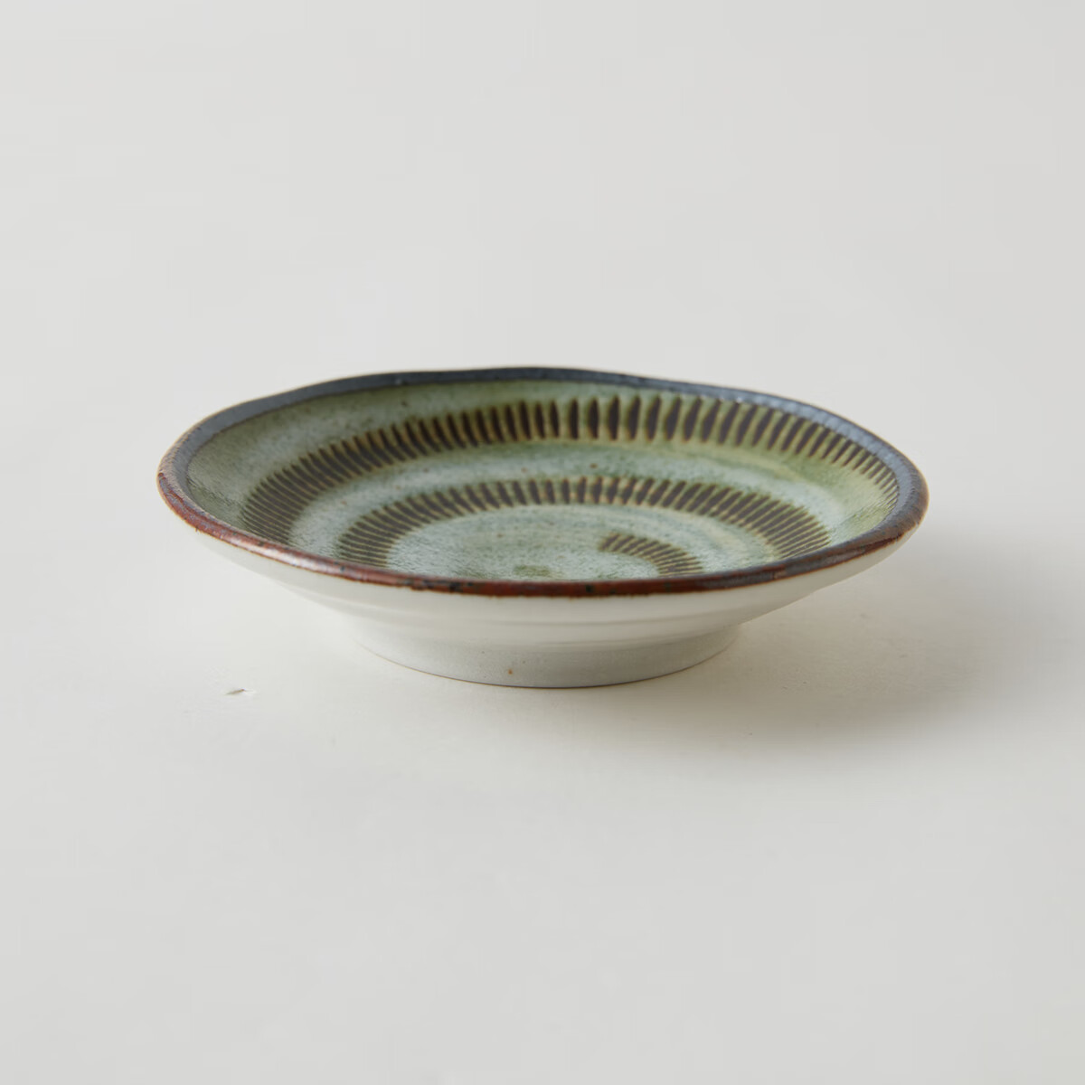 厨房日式超轻量餐具小碗饭碗餐盘深盘 青朽叶