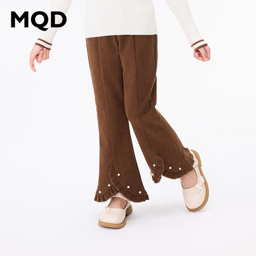 【秒3】【MQD】女童冬季甜美可爱花边休闲针织长裤 商品图2