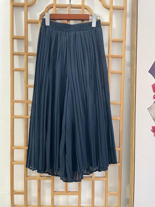 「断码清仓」夏季大码女装双层七分百褶阔腿裤 L码  ZFYY314 商品图7