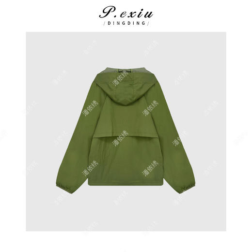 04-2潘依绣丁丁宠粉复古薄款撞色运动防晒冲锋衣连帽外套M8867 商品图1