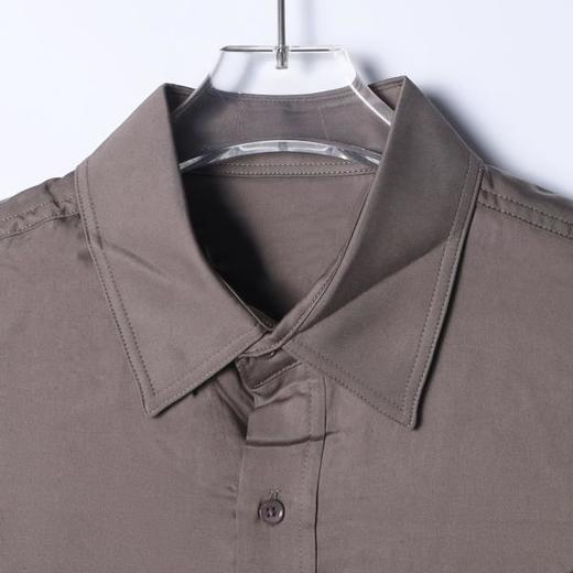 OAS2828SDSA秋冬新款痞帅男装设计师纯色亲肤翻领长袖衬衫超柔休闲衬衣 商品图2