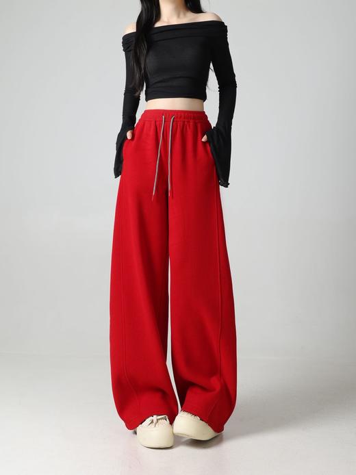 【YW】无忧购【鸿运当“红”】加绒加厚高品质暖心新年鸿运裤重工刺绣弯刀裤2592（截单后5-7天发货） 商品图0