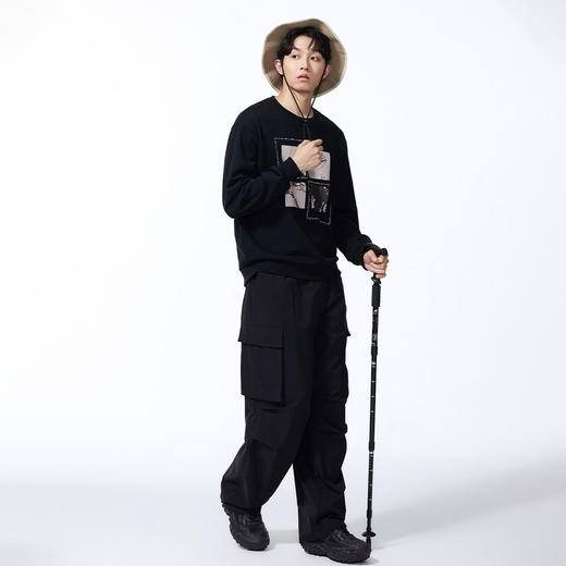 GXG男装【国潮印花】秋季时尚潮流舒适男式圆领长袖套头卫衣K&C 商品图3