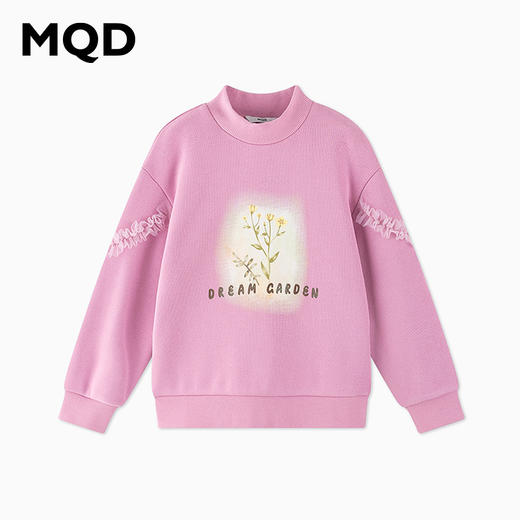 【秒3】【MQD】女童冬季甜美晕染字母印花半高领卫衣 商品图3