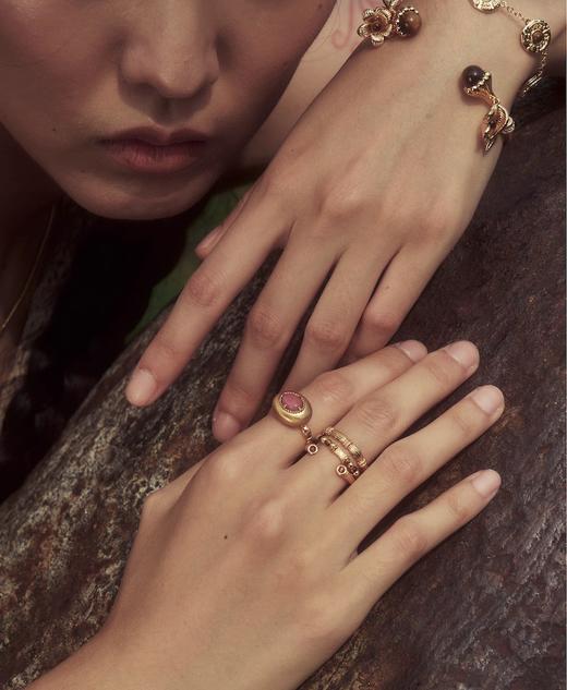 Oups三层美拉德复古戒指虎眼石 商品图1