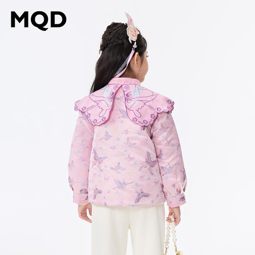 【秒1】【MQD】女童刺绣云肩国风提花精致复古立领棉衣 商品图2