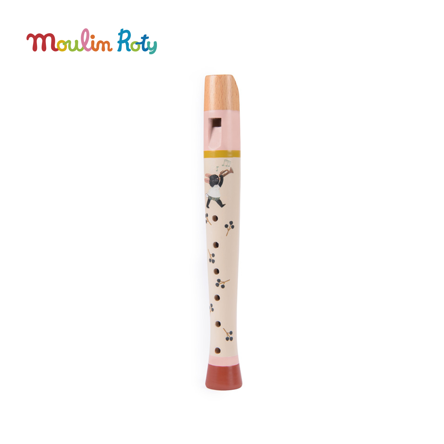 Moulin Roty 木制长笛 雨后精灵系列 乐器玩具 适合3岁+ 音律启蒙 法国品牌 -715112