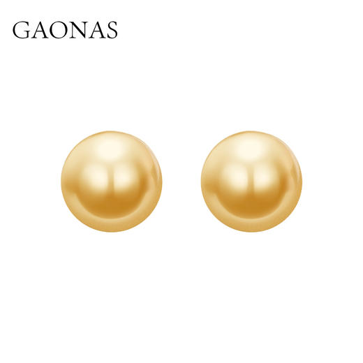 GAONAS   经典贵气16mm金色珠耳钉11789EGO 商品图0