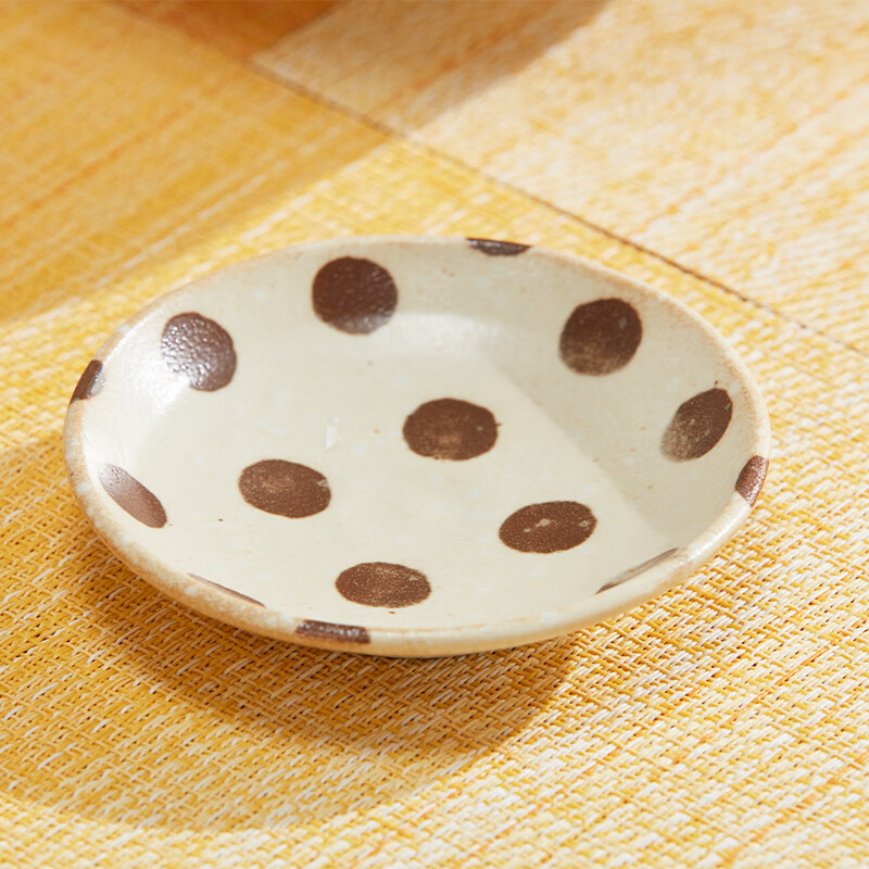  餐厅日式大面碗大盘小碟杯子超轻量餐具 缤纷 波点