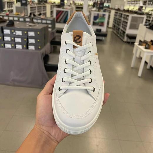 到手价999元 Ecco爱步限时特价款，男士白色牛皮休闲鞋柔酷SOFT 美国代购，无中文标签，介意慎拍 商品图3