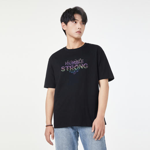 GXG男装【渐变老虎】夏季时尚百搭印花男士纯棉圆领短袖t恤K&C 商品图1