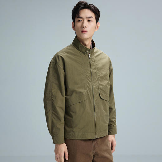 GXG男装25秋季时尚潮流简约翻领夹克宽松舒适百搭休闲男士外套K&C 商品图6