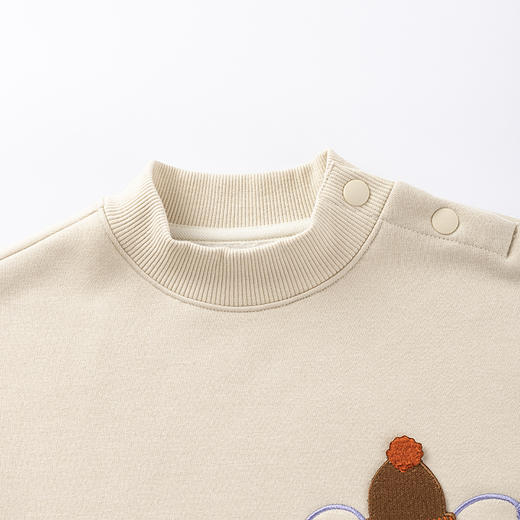 【特】【MQD】男小童冬潮酷清新撞色贴布绣半高领卫衣 商品图3