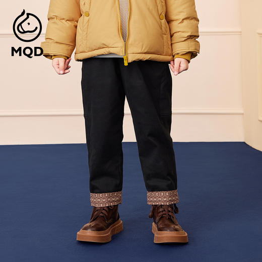 【秒3】【MQD】男童冬季时尚百搭绒感保暖针织长裤 商品图0