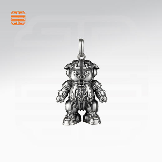 玺匠金铺《足银生肖机甲》足银999 十二生肖吊坠项链生日礼物 商品图12