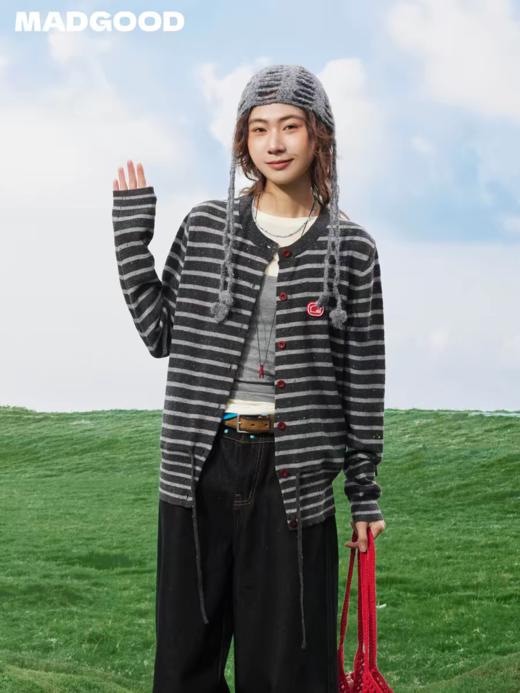 马得工地/MDGDMY211829/条纹彩点收腰毛衣 商品图3