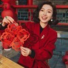 西子/悦己羊绒羊毛手工双面呢红色新年喜妈妈长款大衣/DYXS0556 商品缩略图1