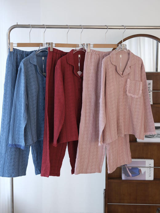 新款品牌正品假日胸垫流苏浪漫A级棉纱家居服睡衣 商品图14