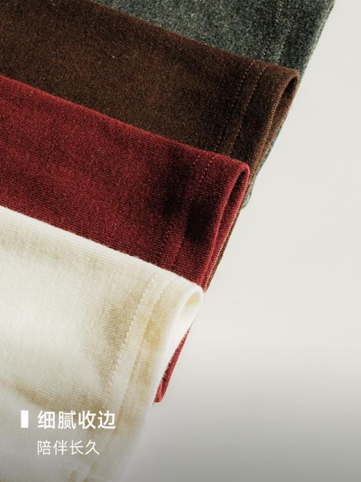 万能打底 美丽诺羊毛混纺圆领长袖T恤FCG1TEE061 商品图3