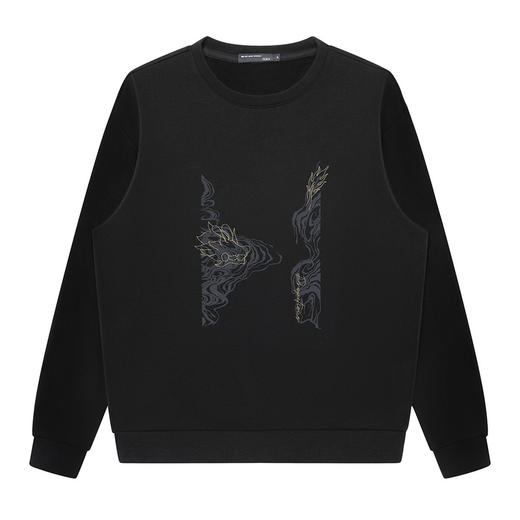 GXG男装【吉祥龙刺绣】春季时尚宽松百搭男士圆领休闲长袖卫衣K&C 商品图5