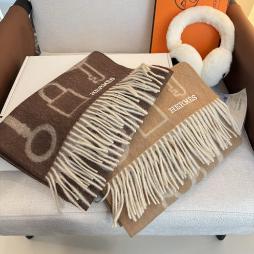 秋冬特惠💰290 爱马仕围巾重磅推荐 羊毛材质非常保暖 商品图2