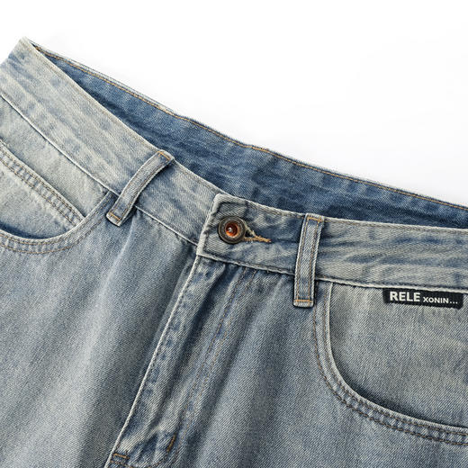 GXG男装秋季时尚潮流破洞款男式百搭牛仔休闲直筒长裤K&C 商品图7