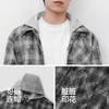 商场同款|森马夹克男春季印花格纹衬衫2026新款可拆卸针织帽外套 商品缩略图3