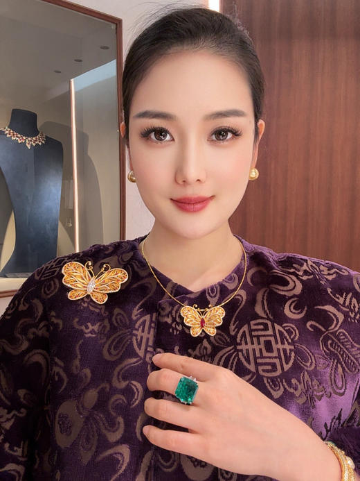 杜丽花园DULY GARDEN金色蝴蝶胸针11870ZGO 商品图2